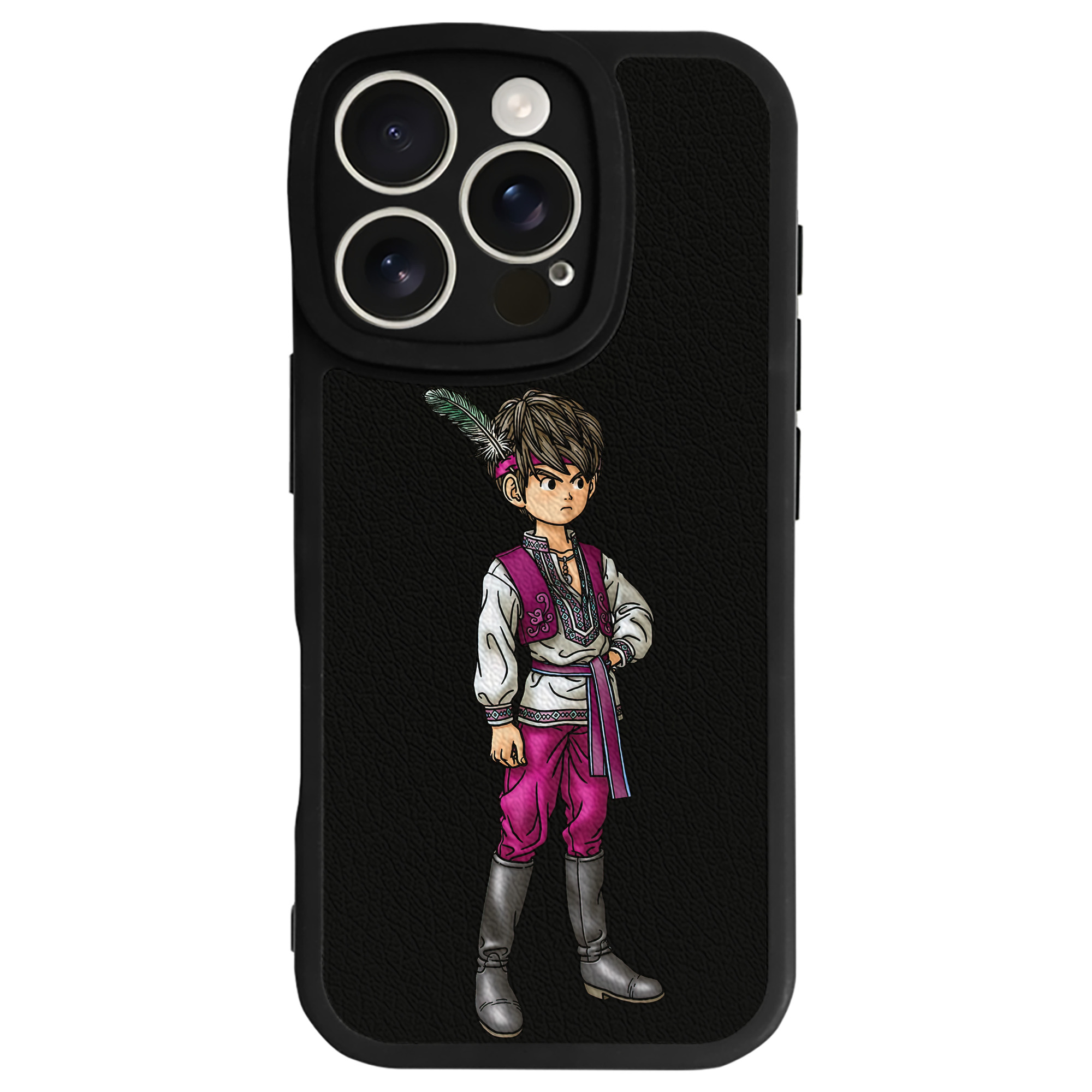 （画像用） ドラゴンクエスト Doragon Kuesuto Dragon Quest 【iPhone 16シリーズ対応】シリコンスマホケース（レザー調） 材質：シリコン